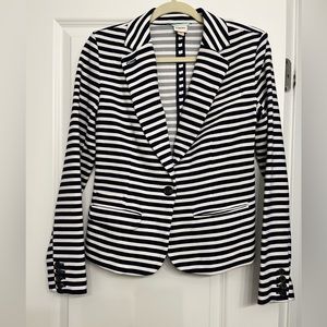 Blue/white striped ladies blazer